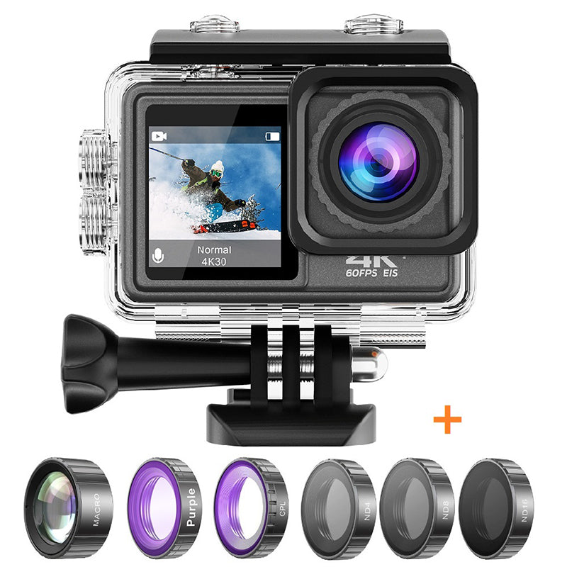 Sports Action Video Camera 4K Waterproof Wide View Angle Bike Outdoor  Cameras